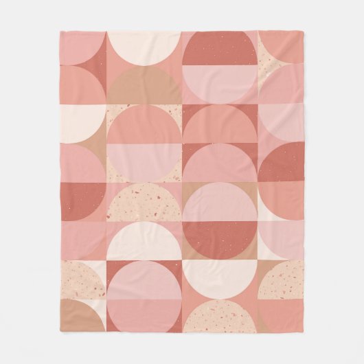 Cirkels uit het midden van de eeuw: modern geometr fleece deken (Voorkant)
