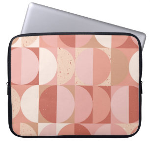 Cirkels uit het midden van de eeuw: modern geometr laptop sleeve