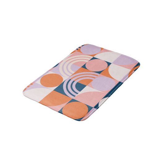 Cirkels uit het midden van de eeuw Strepen: geomet Badmat (Gekanteld)