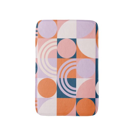 Cirkels uit het midden van de eeuw Strepen: geomet Badmat (Voorkant Verticaal)