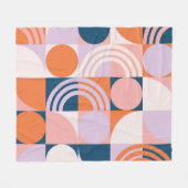 Cirkels uit het midden van de eeuw Strepen: geomet Fleece Deken (Voorkant (Horizontaal))