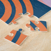 Cirkels uit het midden van de eeuw Strepen: geomet Legpuzzel (Zijkant)
