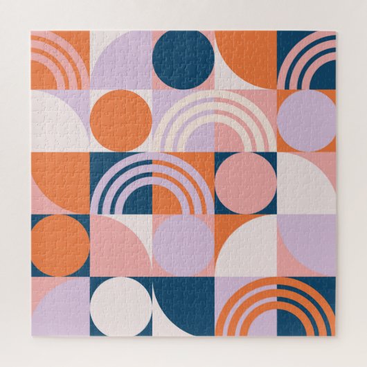 Cirkels uit het midden van de eeuw Strepen: geomet Legpuzzel (Verticaal)