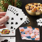 Cirkels uit het midden van de eeuw Strepen: geomet Pokerkaarten (Insitu)