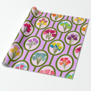 cirkels van bloemen cadeaupapier
