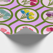 cirkels van bloemen cadeaupapier (Hoek)