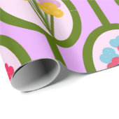 cirkels van bloemen cadeaupapier (Rol Hoek)