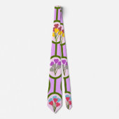 cirkels van bloemen stropdas (Voorkant)