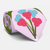 cirkels van bloemen stropdas (Opgerold)