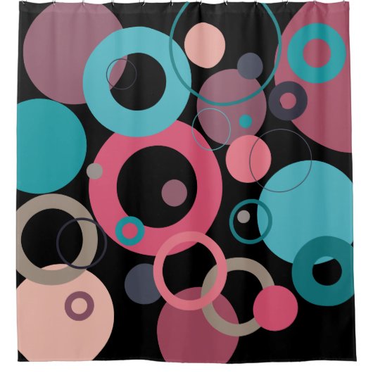 cirkels van de horizon douchegordijn (Voorkant)