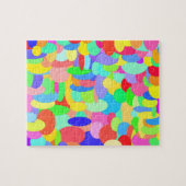 Cirkels van de kleurenpuzzel legpuzzel (Horizontaal)
