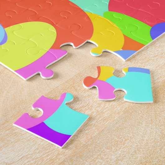 Cirkels van de kleurenpuzzel legpuzzel (Zijkant)