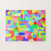 Cirkels van de kleurenpuzzel legpuzzel (Horizontaal)