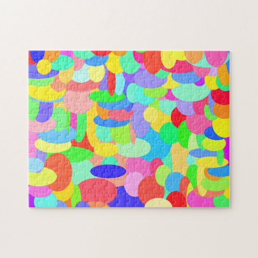 Cirkels van de kleurenpuzzel legpuzzel (Horizontaal)