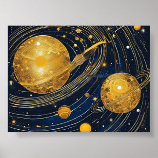 Cirkels van de ruimte poster