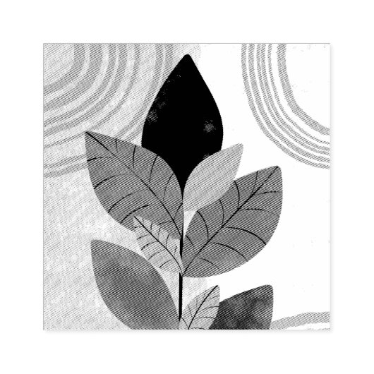 Cirkels van gebladerte Natuur Botanisch Scrapbooki Rubberstempel (Afrduk)