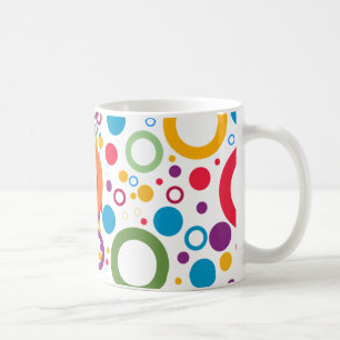 Cirkels van kleuren koffiemok
