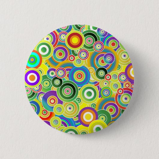 Cirkels van kleuren ronde button 5,7 cm (Voorkant)