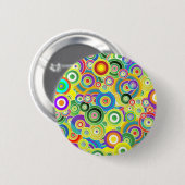 Cirkels van kleuren ronde button 5,7 cm (Voorkant /achterkant)