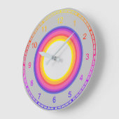 Cirkels van regenboogkleuren grote klok (Hoek)