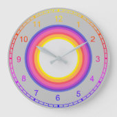 Cirkels van regenboogkleuren grote klok (Voorkant)