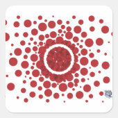 cirkels vierkante sticker (Voorkant)