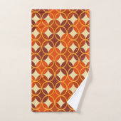 Cirkels voor cirkels - Oranje en bruin Bad Handdoek (Handdoek)