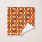 Cirkels voor cirkels - Oranje en bruin Bad Handdoek (Wasdoekje)