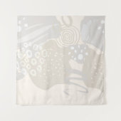 Cirkels voor hedendaagse Abstracte vormen pasta Wandkleed (Voorkant)