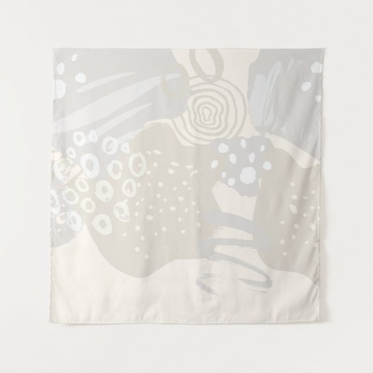 Cirkels voor hedendaagse Abstracte vormen pasta Wandkleed (Voorkant)