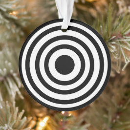 Cirkels voor Novelty Black en White Bullseyes Ornament