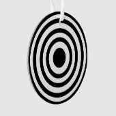 Cirkels voor Novelty Black en White Bullseyes Ornament (voorkant)