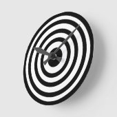 Cirkels voor Novelty Black en White Bullseyes Ronde Klok (Hoek)