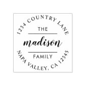 Cirkelscript | Creëer Uw eigen retouradres Rubberstempel (Afrduk)