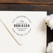 Cirkelscript | Creëer Uw eigen retouradres Rubberstempel