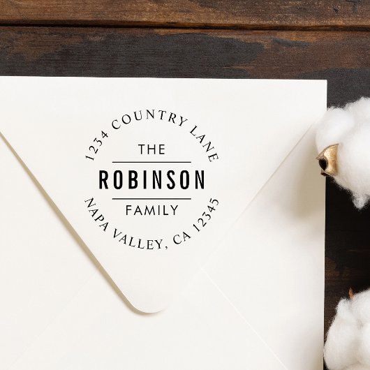 Cirkelscript | Creëer Uw eigen retouradres Rubberstempel