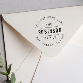 Cirkelscript | Creëer Uw eigen retouradres Rubberstempel