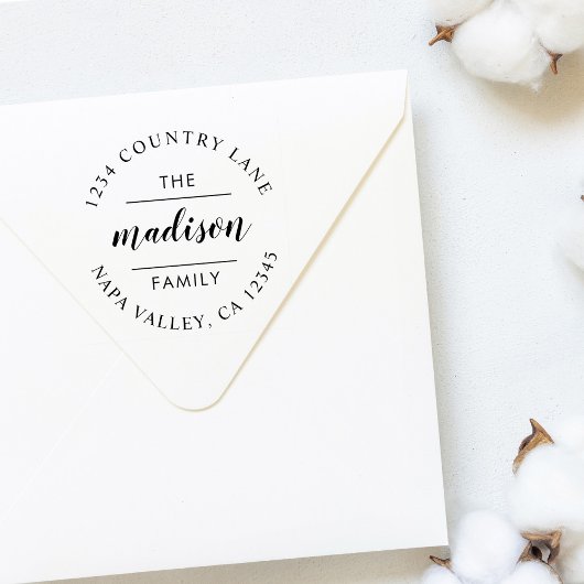 Cirkelscript | Creëer Uw eigen retouradres Rubberstempel