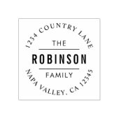 Cirkelscript | Creëer Uw eigen retouradres Rubberstempel (Afrduk)