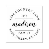 Cirkelscript | Creëer Uw eigen retouradres Zelfinktende Stempel (Design)