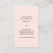 cirkelstempel Logo roze afspraak Afsprakenkaartje (Achterkant)