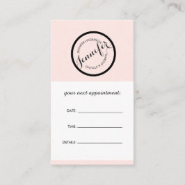  cirkelstempel Logo roze afspraak Afsprakenkaartje