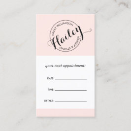  cirkelstempel Logo roze afspraak Afsprakenkaartje