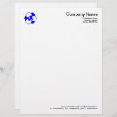 Cirkelsymbool 04 snijden - Blauw Briefhoofd (Voorkant / Achterkant)