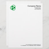 Cirkelsymbool 05 snijden - Groen gras Custom Briefhoofd (Voorkant / Achterkant)