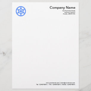 Cirkelsymbool uitsnijden - Babyblauw Briefhoofd Ontwerp