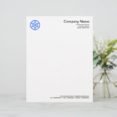 Cirkelsymbool uitsnijden - Babyblauw Briefhoofd Ontwerp (Staand voorkant)