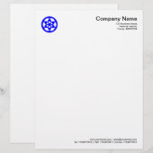 Cirkelsymbool uitsnijden - Blauw Persoonlijk Briefhoofd (Voorkant / Achterkant)