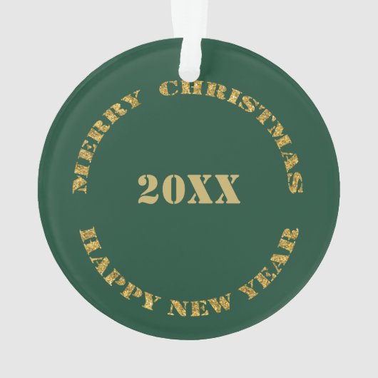 Cirkeltekst retro Santa Persoonlijk Ornament (achterkant)