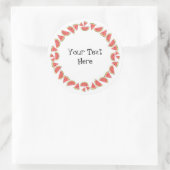 Cirkeltekst watermeloenen ronde sticker (Tas)